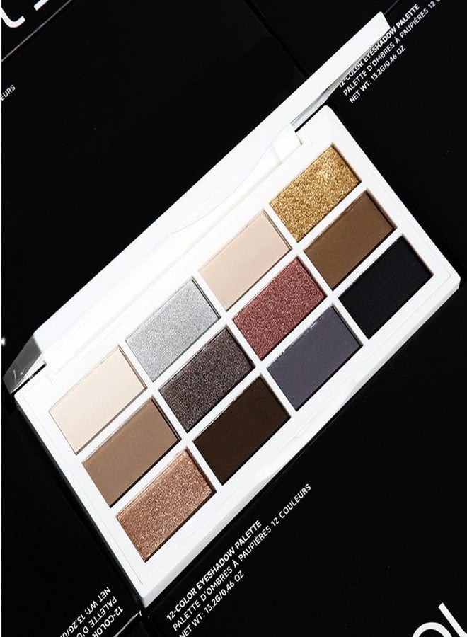 UOCK 12 Color Luxury Eyeshadow Palette, Matte Shimmer Eyeshadow Makeup Palette, Eyeshadow Contour Palette. Easy To Blend And Long-lasting, Suitable For Professional Makeup For Women. (02#) - Image 4